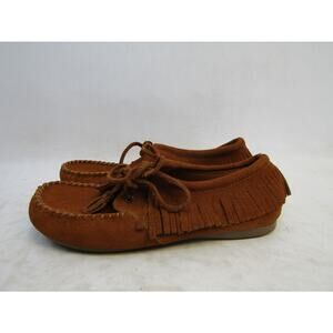 Minnetonka Womens Size 9 Brown Suede Fringe Ankle Fashion Boots Bootie